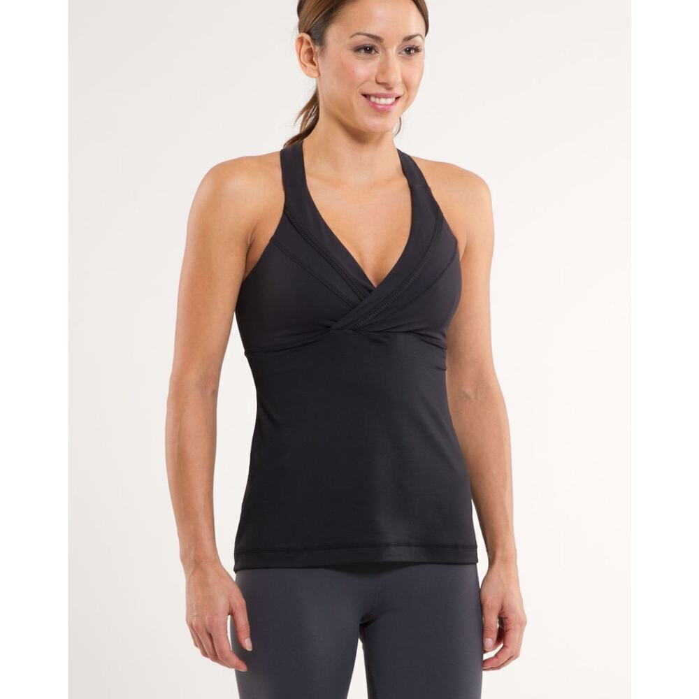 Lululemon Deep Breath Racerback Tank Top Black Size 10